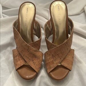 Antonio Melani Cork Brown Sandals